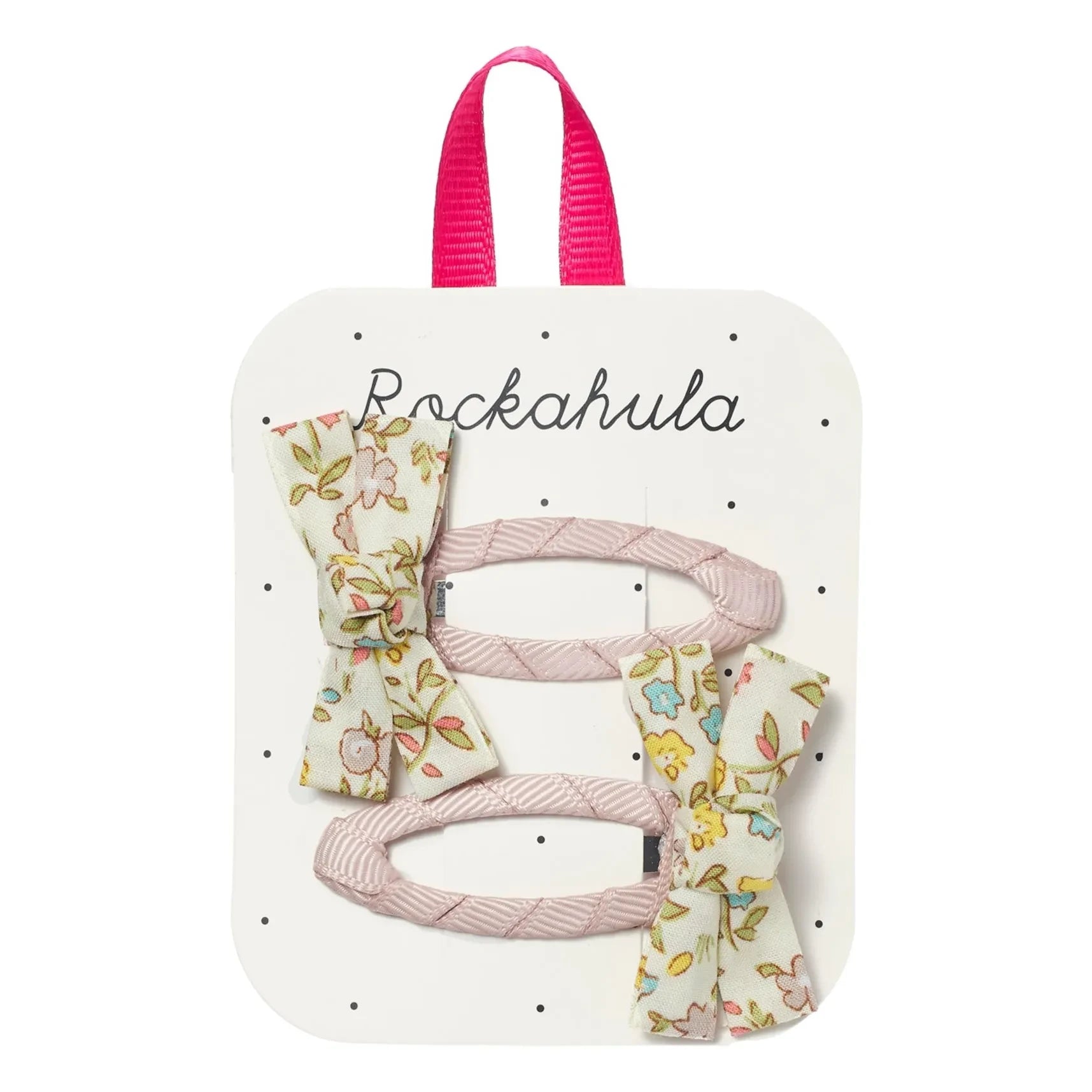 Rockahula Kids - 2-Piece Floral Bow Hair Clip Set | Powder Pink