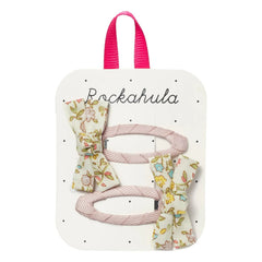 Rockahula Kids - 2-Piece Floral Bow Hair Clip Set | Powder Pink