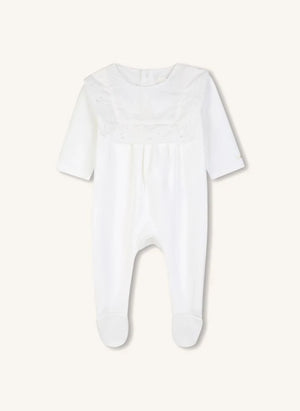 Chloé - Organik pamuklu pijama ve battaniye seti | Beyaz