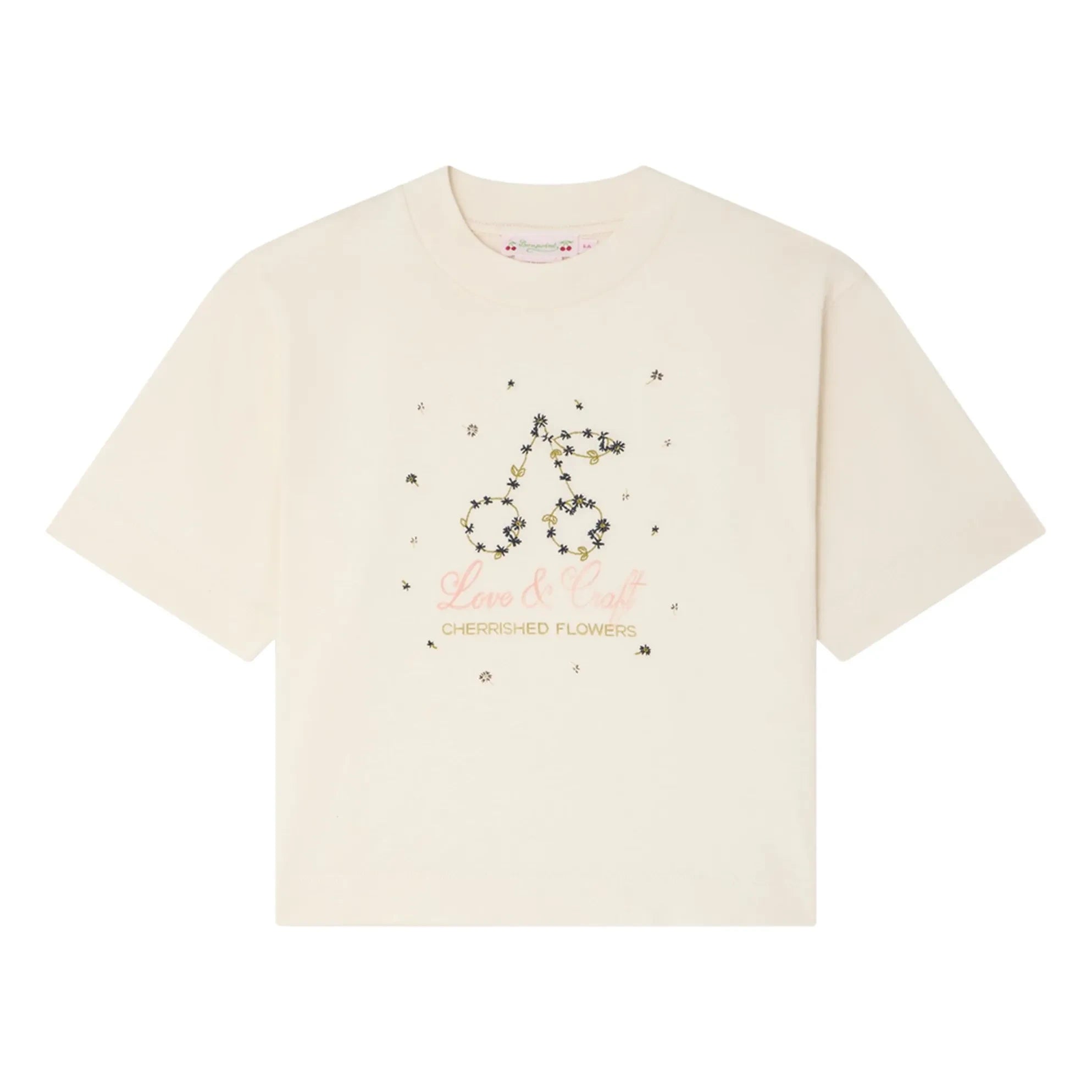 Bonpoint - Lele organik pamuklu T-shirt | Krem