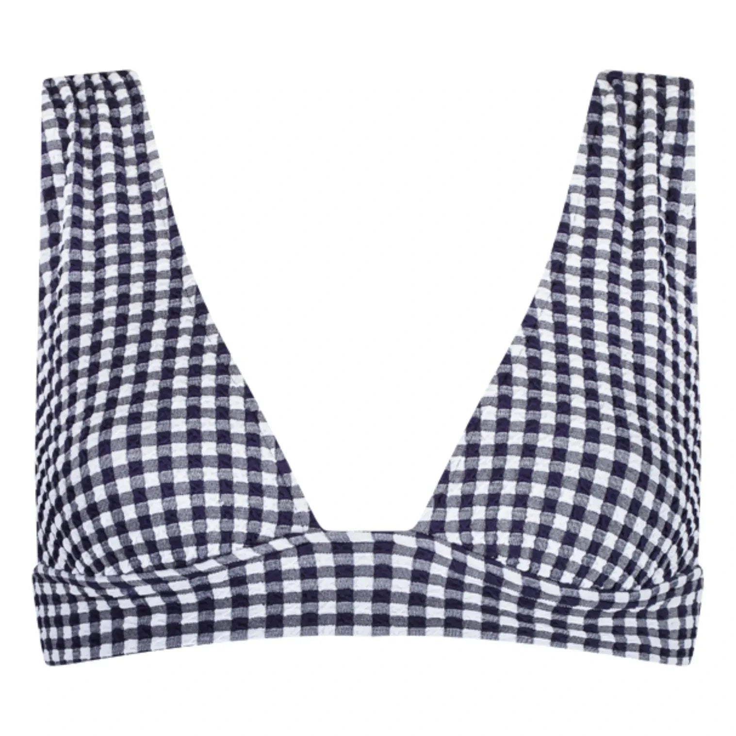 Anja Paris - L'Ensorcelant Vichy Bikini Top | Navy Blue