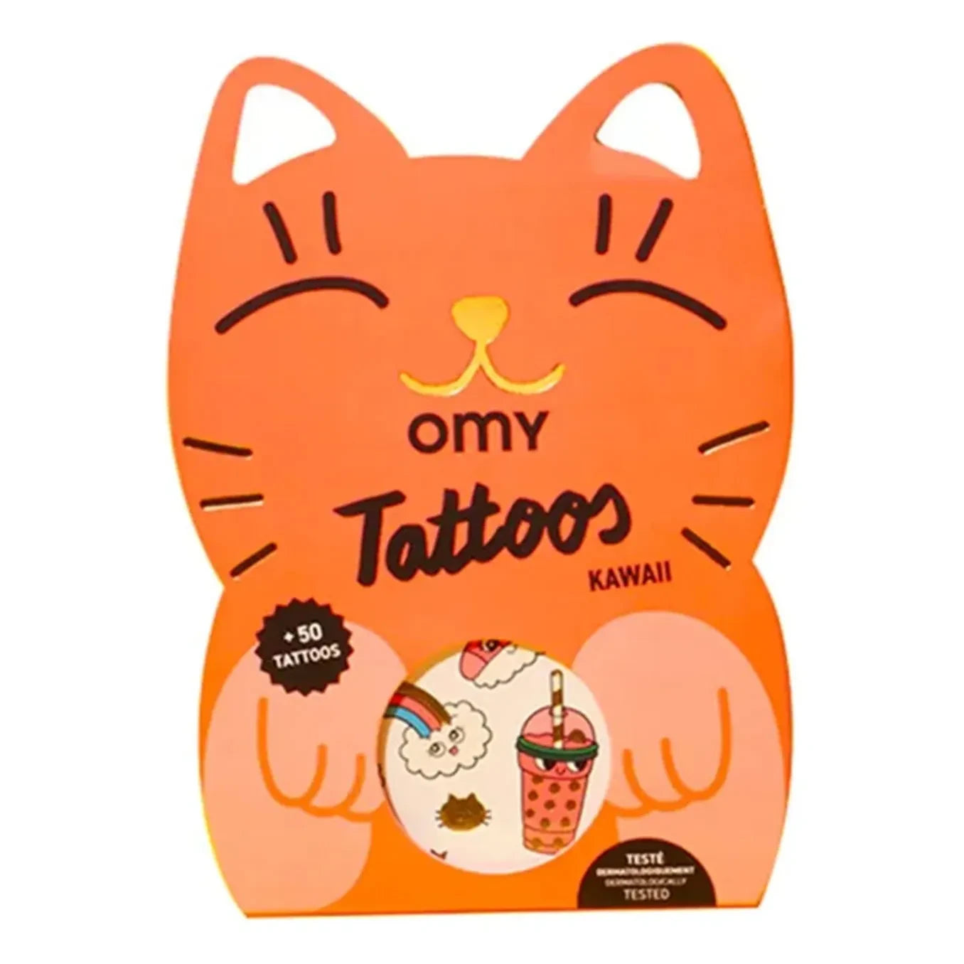 Omy - Kawaii temporary tattoos | Orange