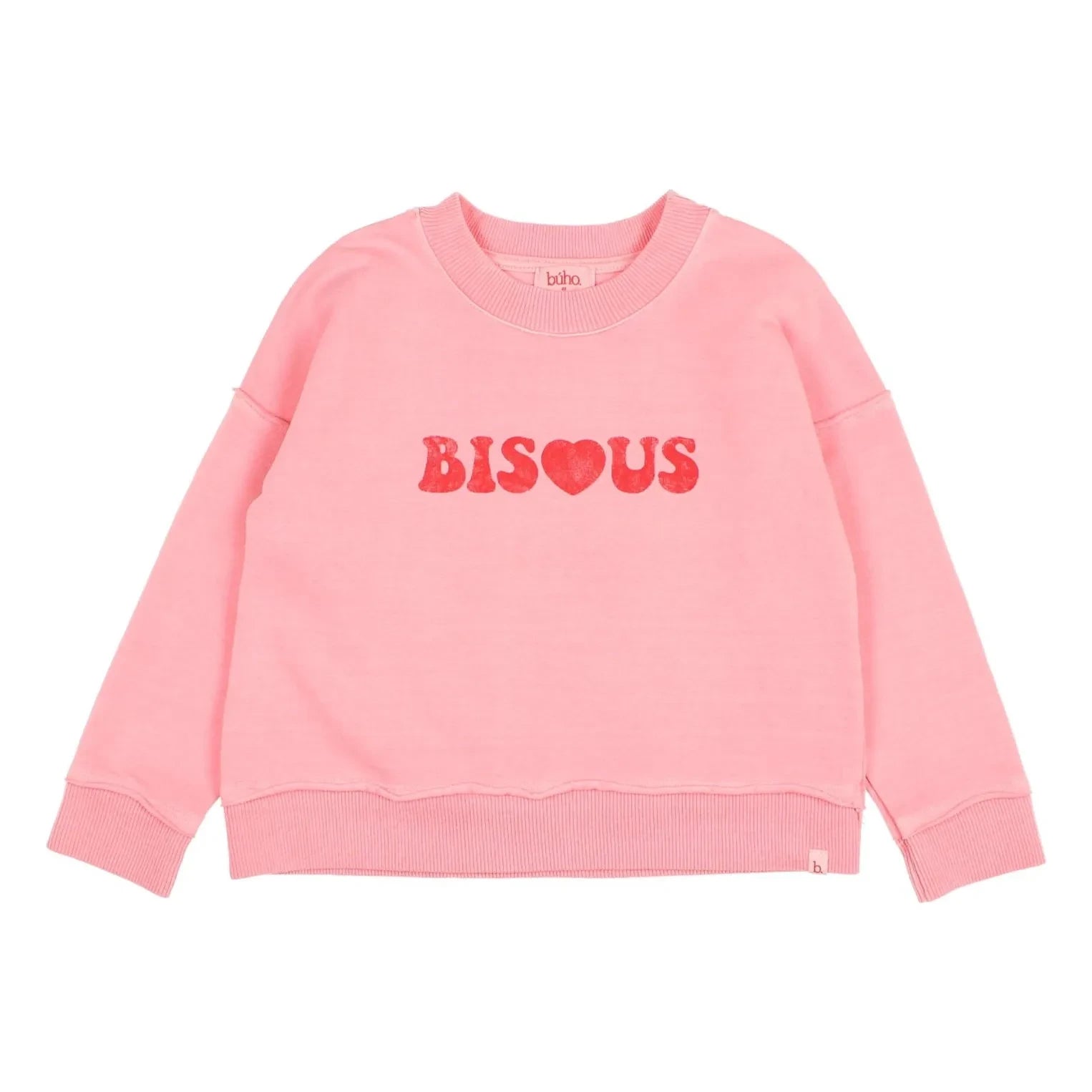 Búho - Bisous Sweatshirt Organic Cotton | Pink