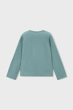 Mayoral children's cotton long-sleeve blouse