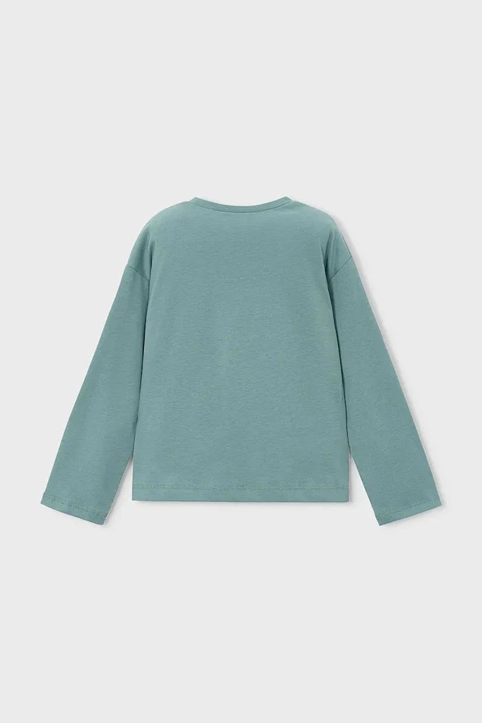 Mayoral children's cotton long-sleeve blouse