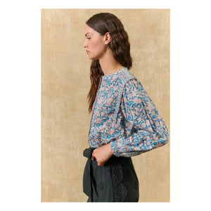 Louise Misha - Jane organic cotton blouse | Blue
