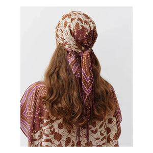 Diega - Fareo Silk Scarf | Plum