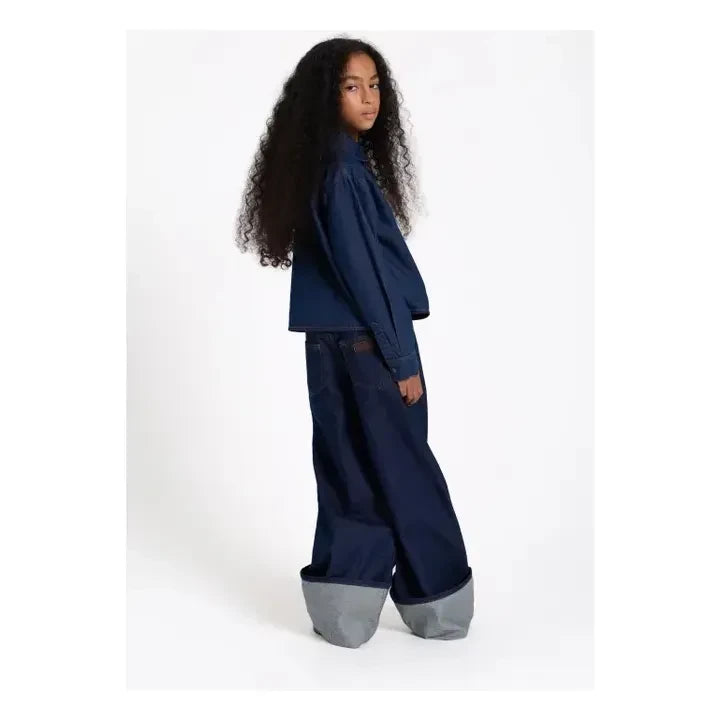Finger in the nose - Crush Short Denim Shirt | Raw denim