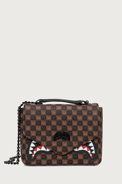 Sprayground - Brown Adjustable Strap Bag with Sharks in Paris 910B9310NSZ