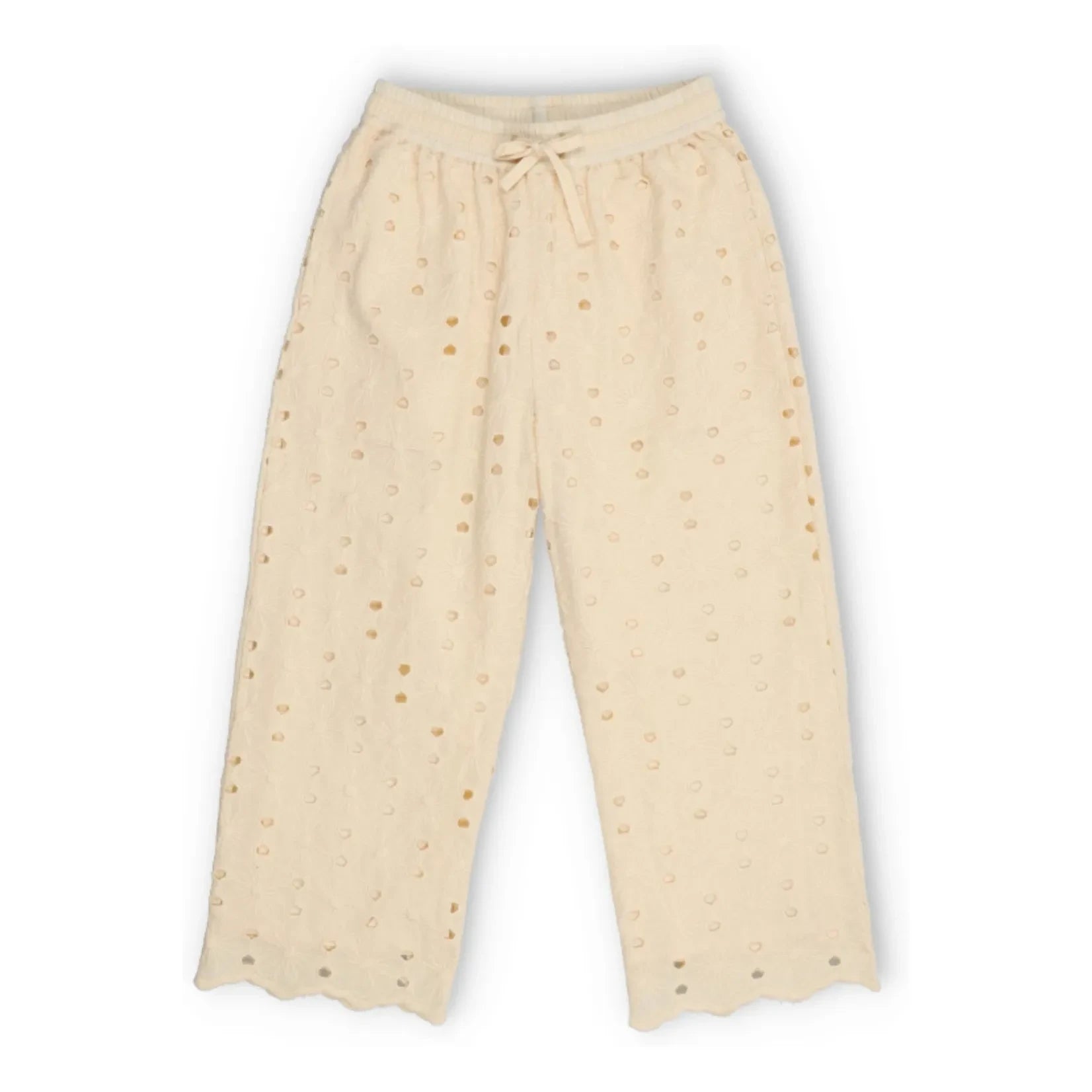 the new society - Creta Embroidered Pants | Beige