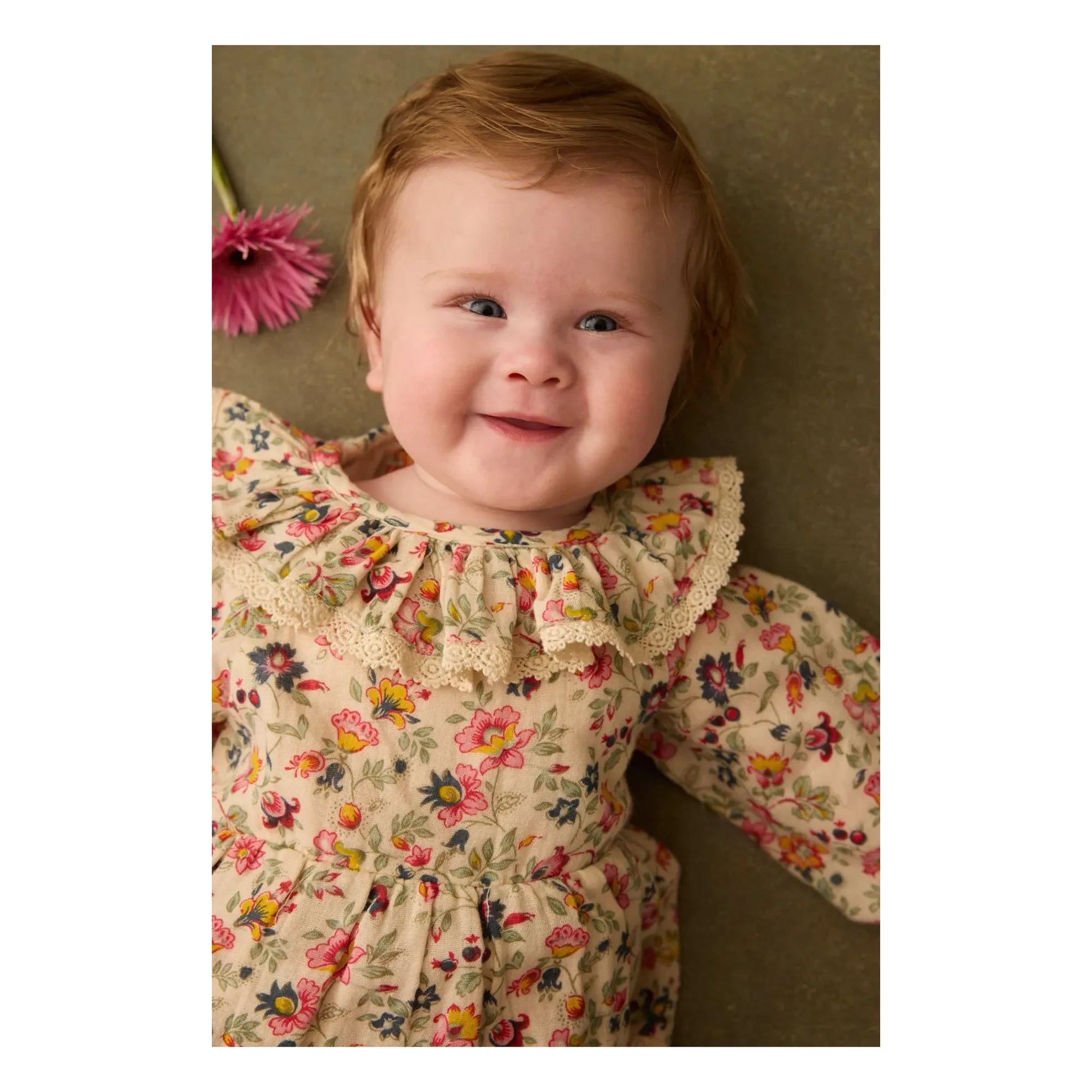 Louise Misha - India Fleurie Organic Cotton Romper | Cream