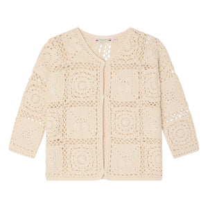 Bonpoint - Léa-Marie Crochet Cardigan | Ivory