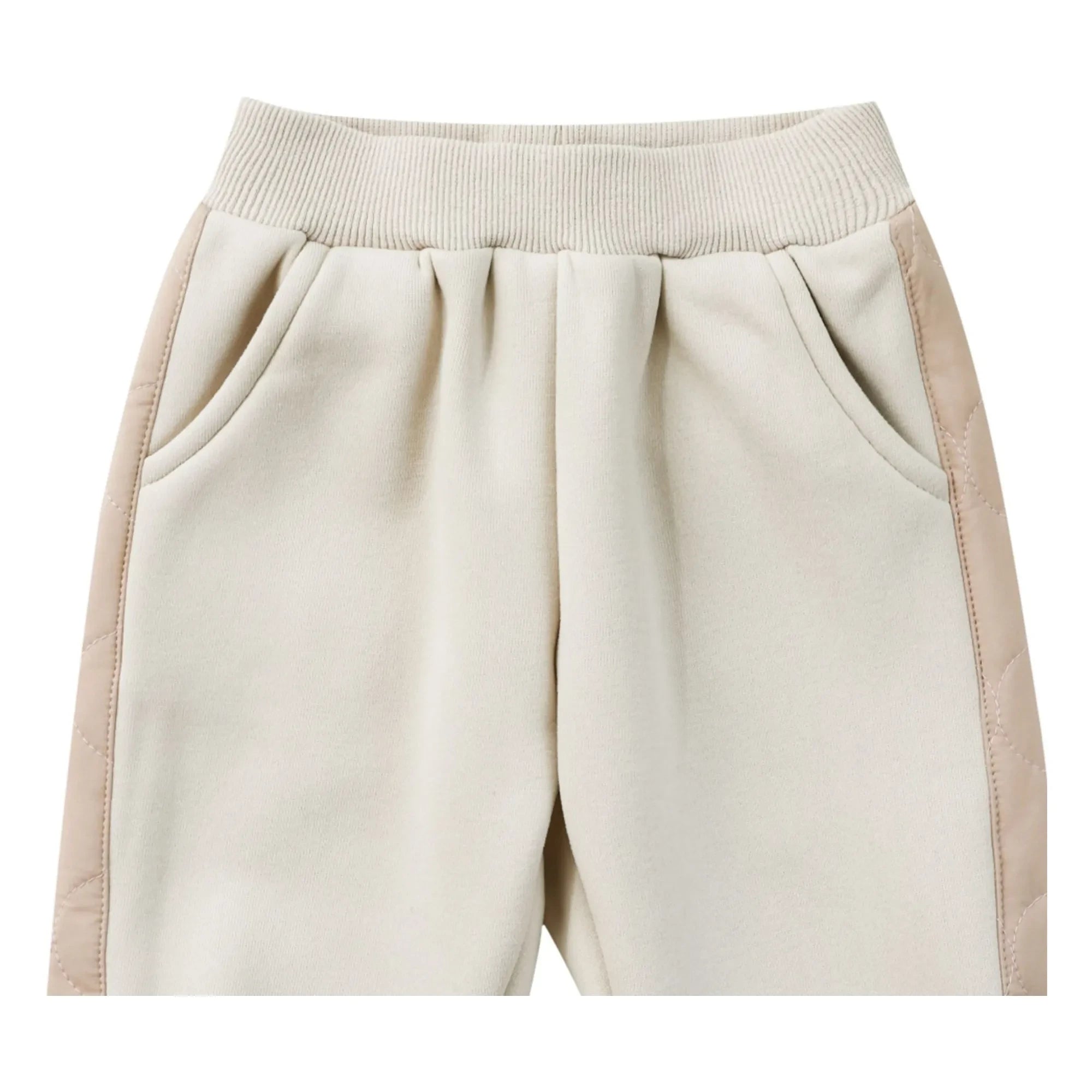 Donsje - Noorien Dual-Material Joggers | Ecru