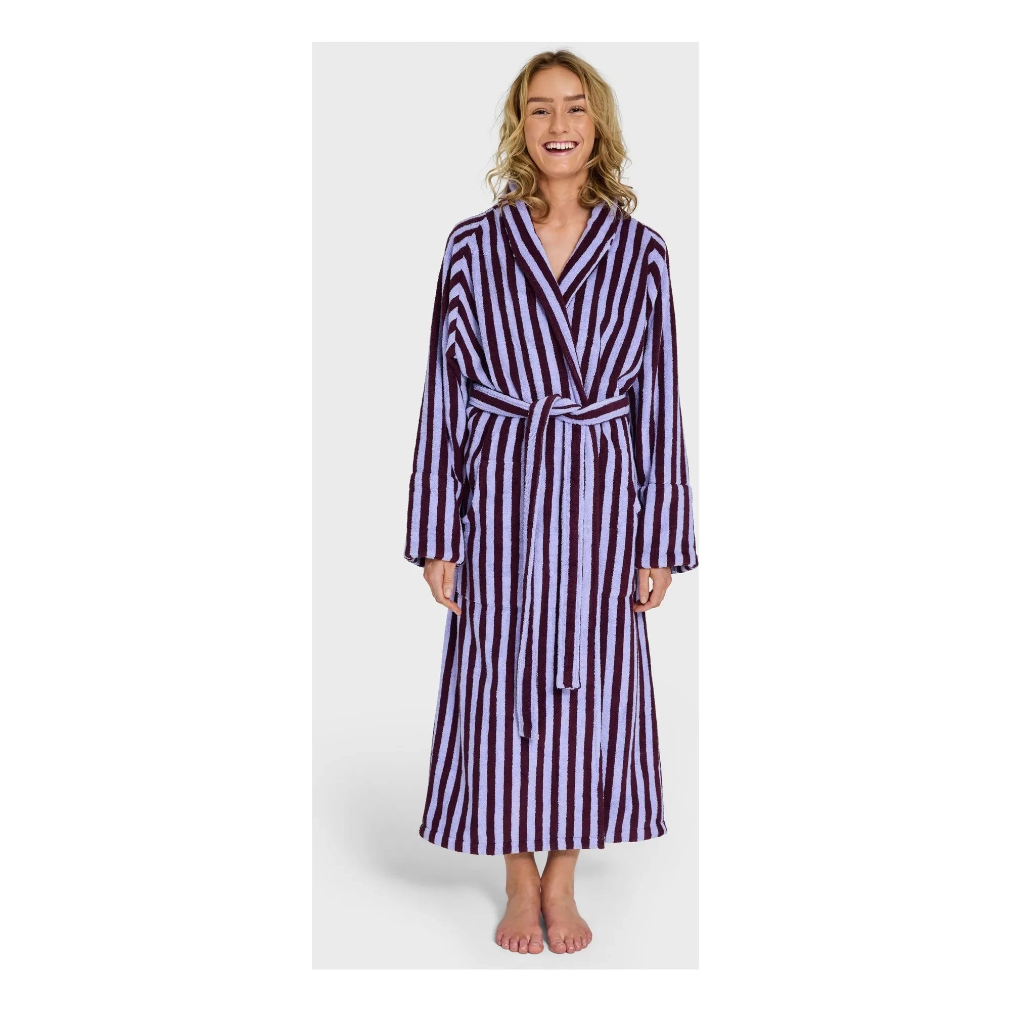 Bongusta - Naram Towel Robe | Burgundy