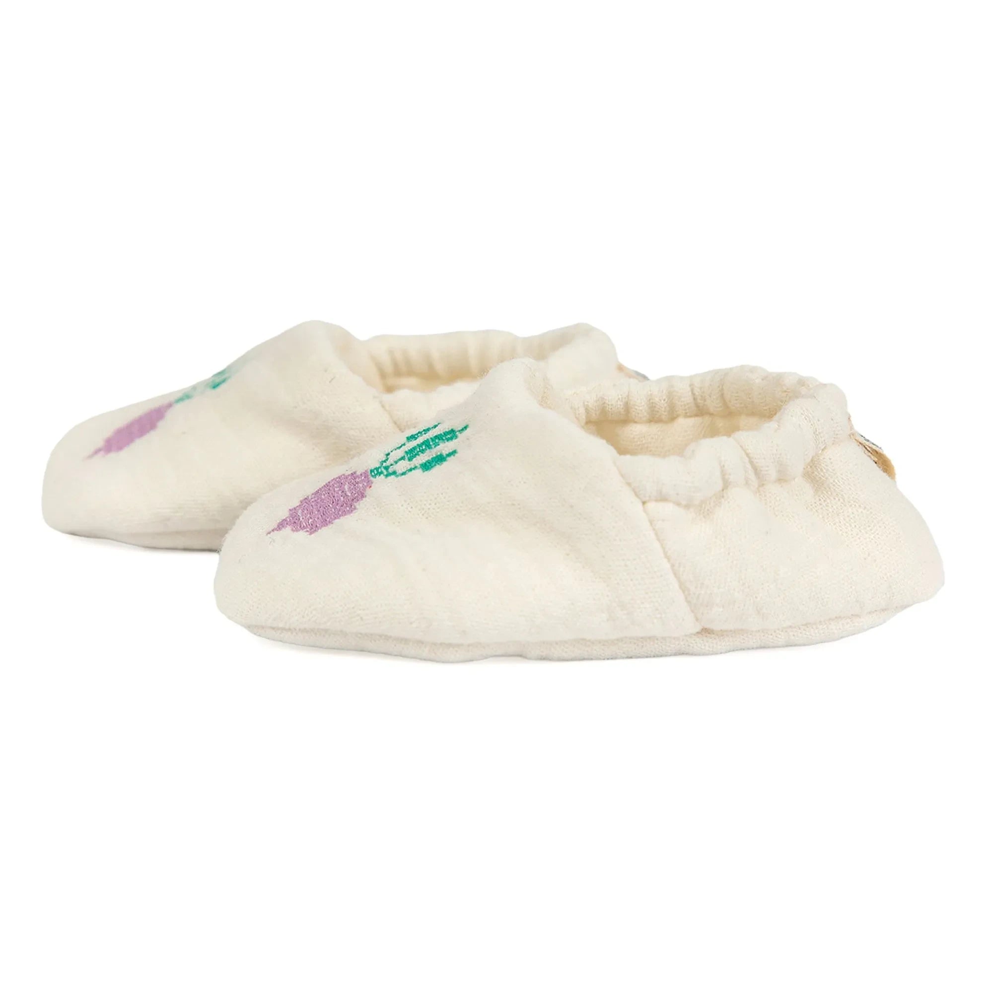 Bobo Choses - Organic Cotton Turnip Slippers | White