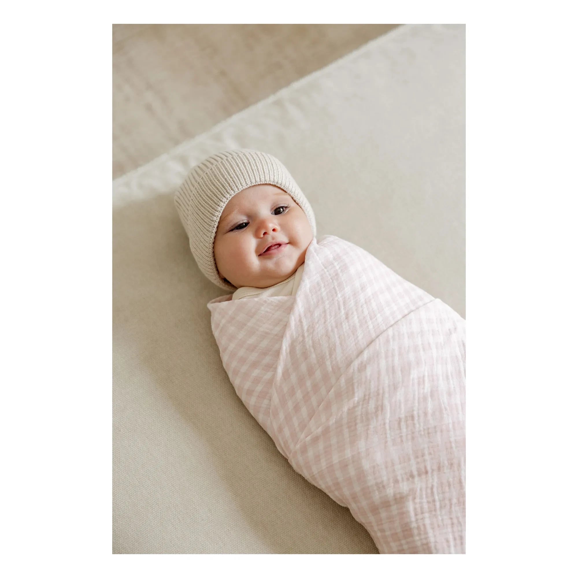 Soft Spot - Organic cotton swaddle with rose water | Pale Pink