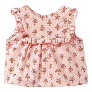 Cozmo - Ari Fleuri Organic Cotton Top | Powder Pink