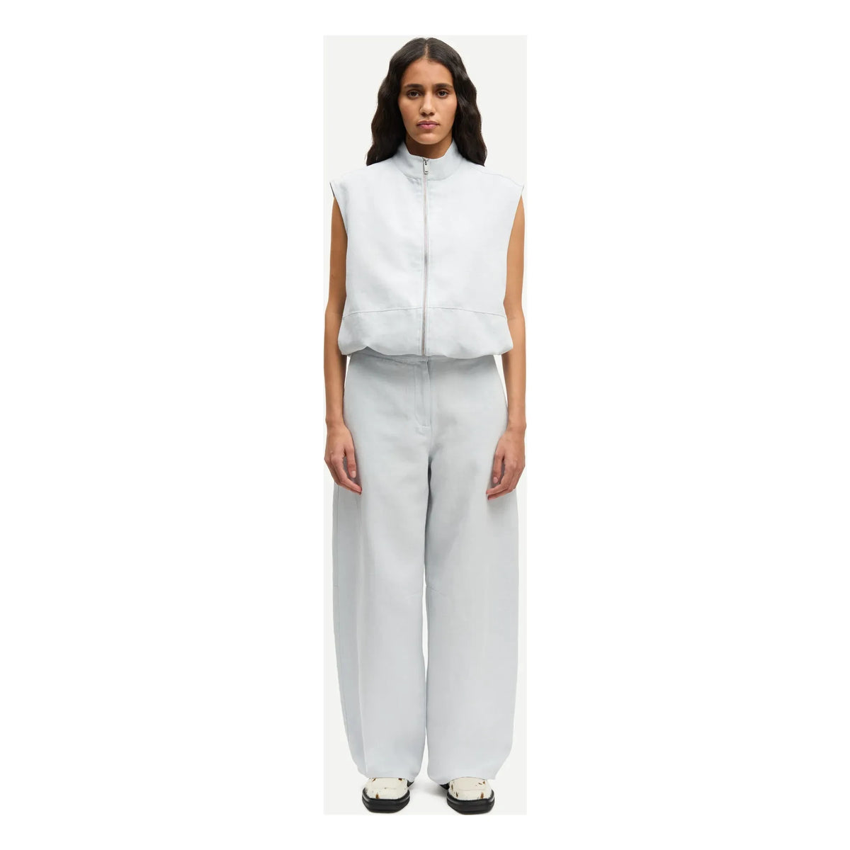 Samsoe Samsoe - Saroko Organic Cotton Pants | Light Gray
