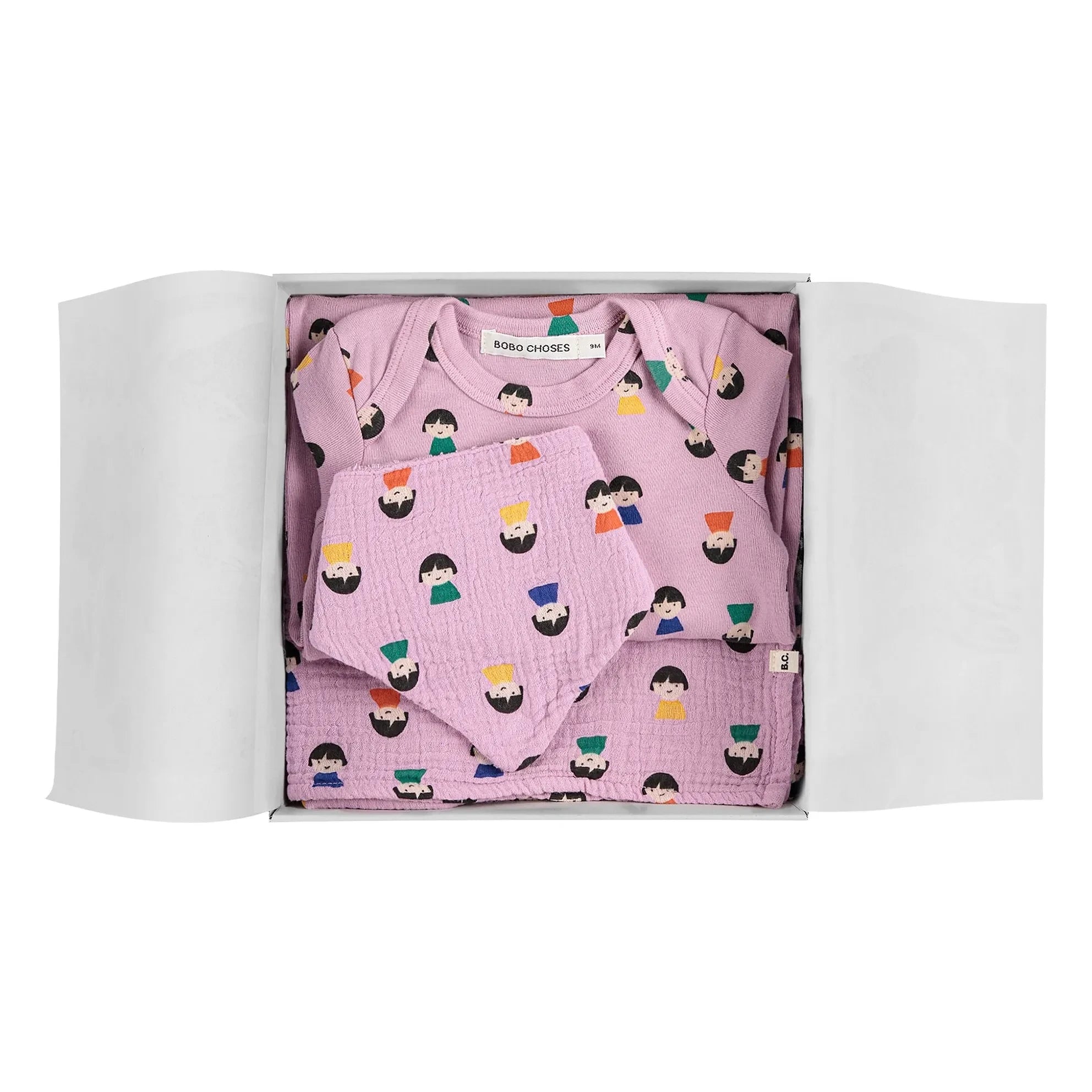 Bobo Choses - Long Pajama and Bib Set | Purple