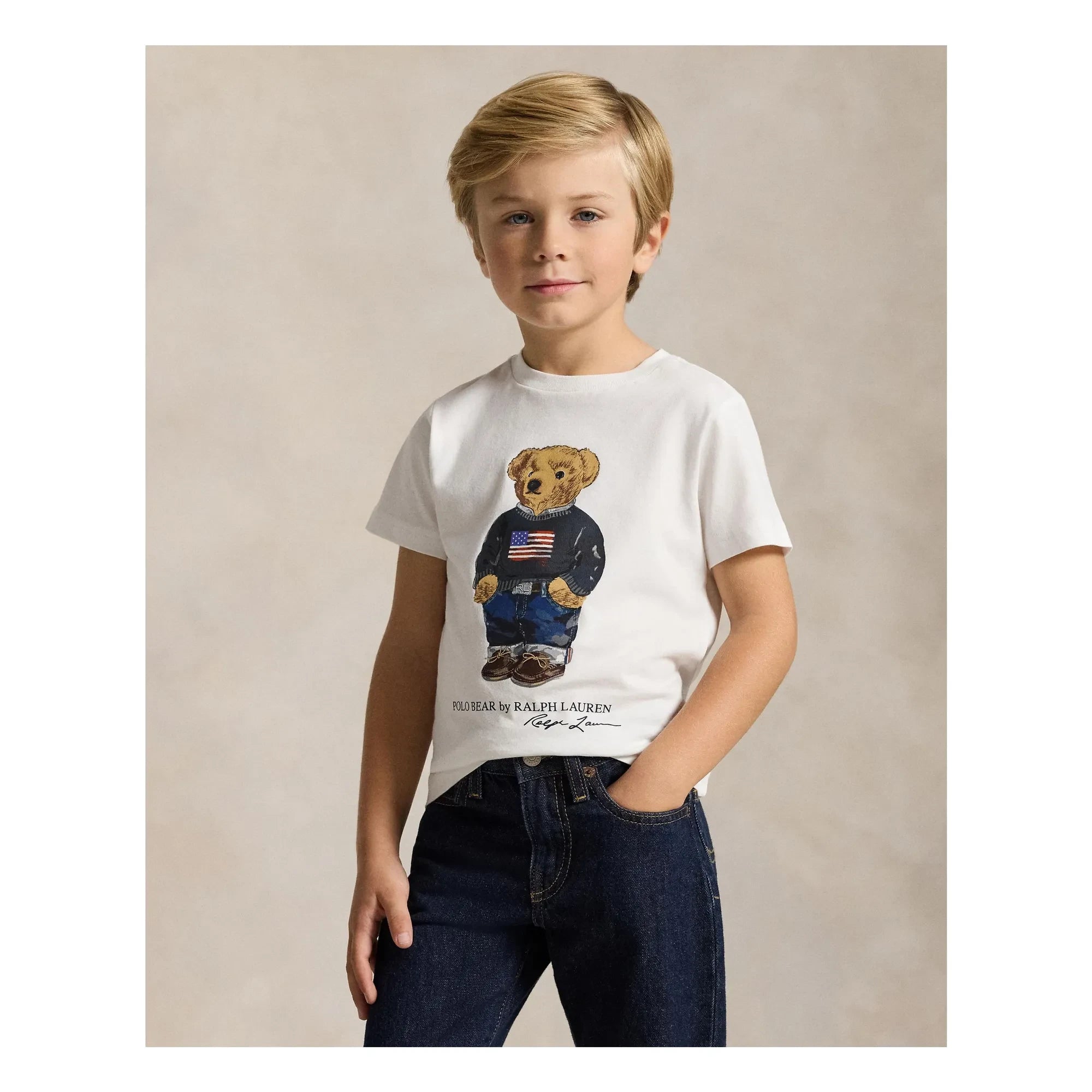 Ralph Lauren - Bear Jersey T-Shirt | White