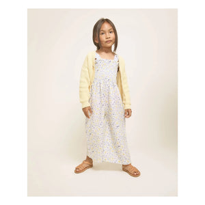 Búho - Seersucker floral print romper | Light blue