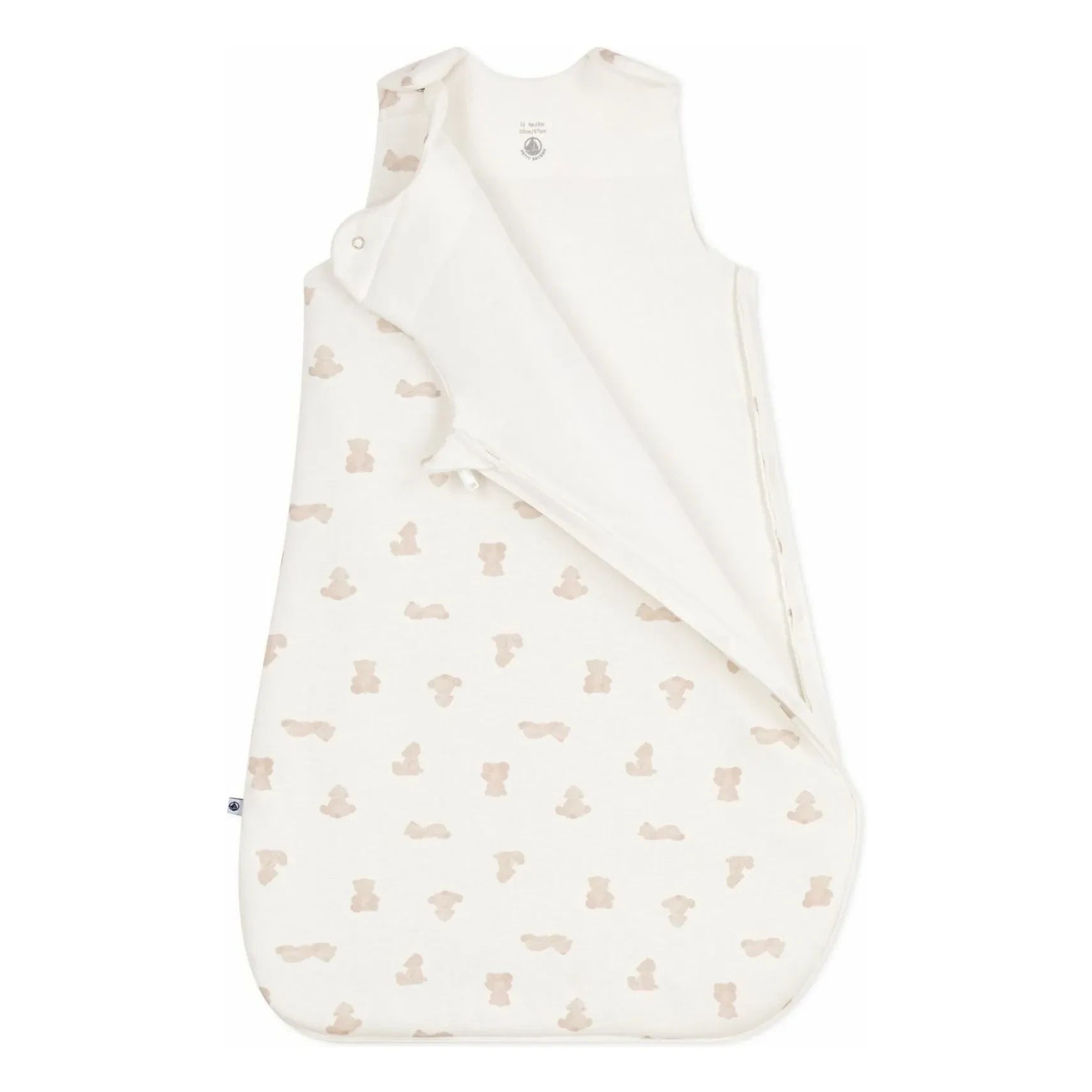 Petit Bateau - Organic Cotton Bear Sleep Suit | White