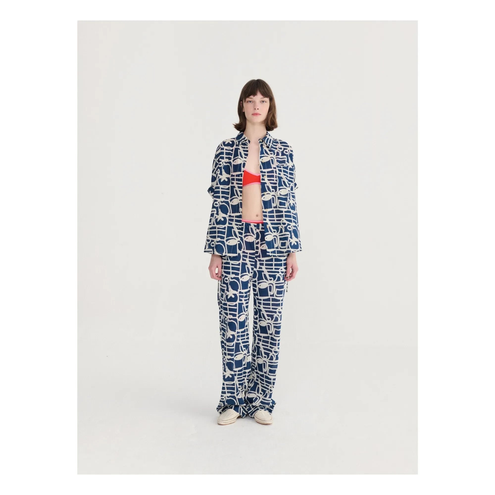 Bobo Choses - Cookery Festival Organic Cotton Pants | Navy Blue