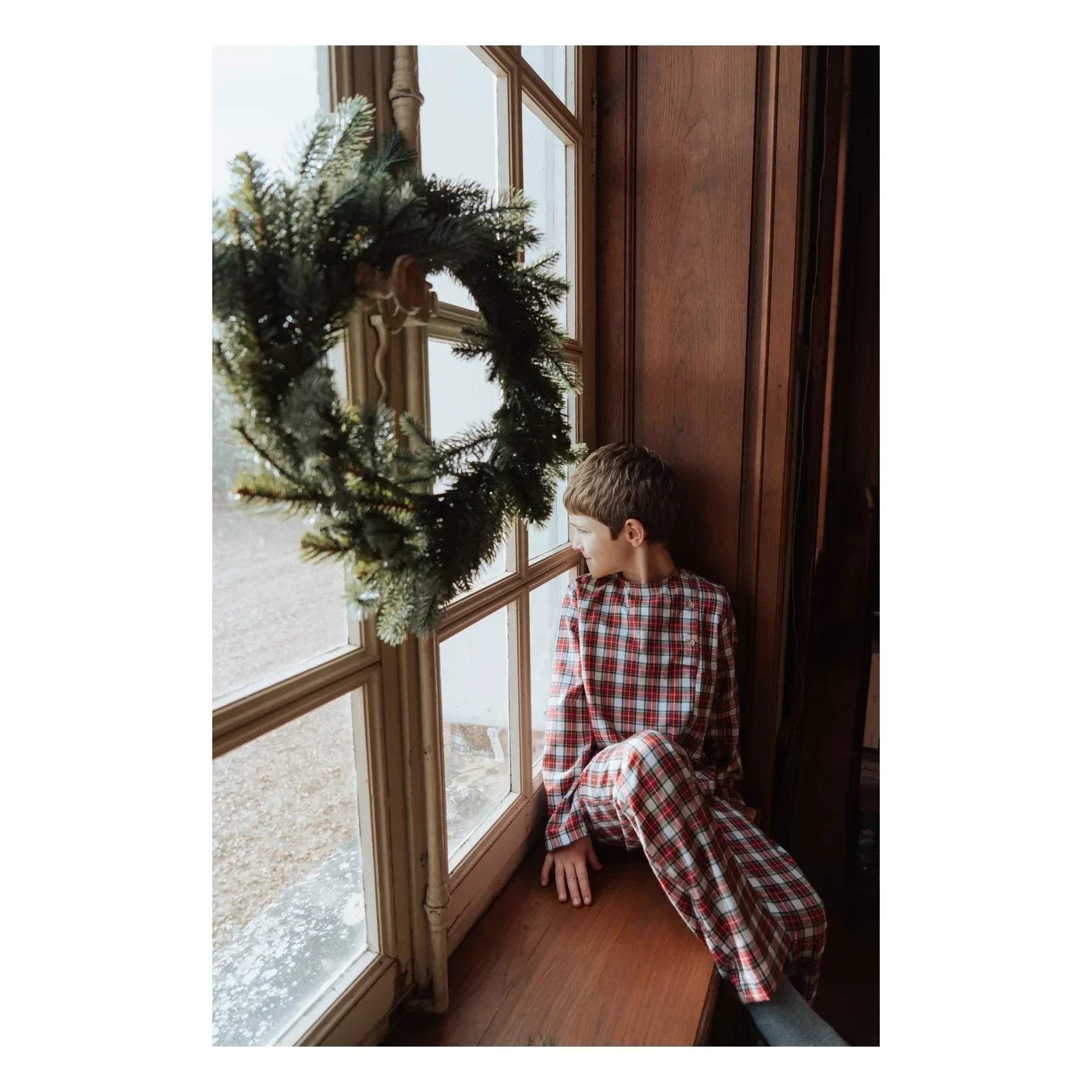 Risu Risu - Lao Plaid Organic Cotton Pajamas | Red