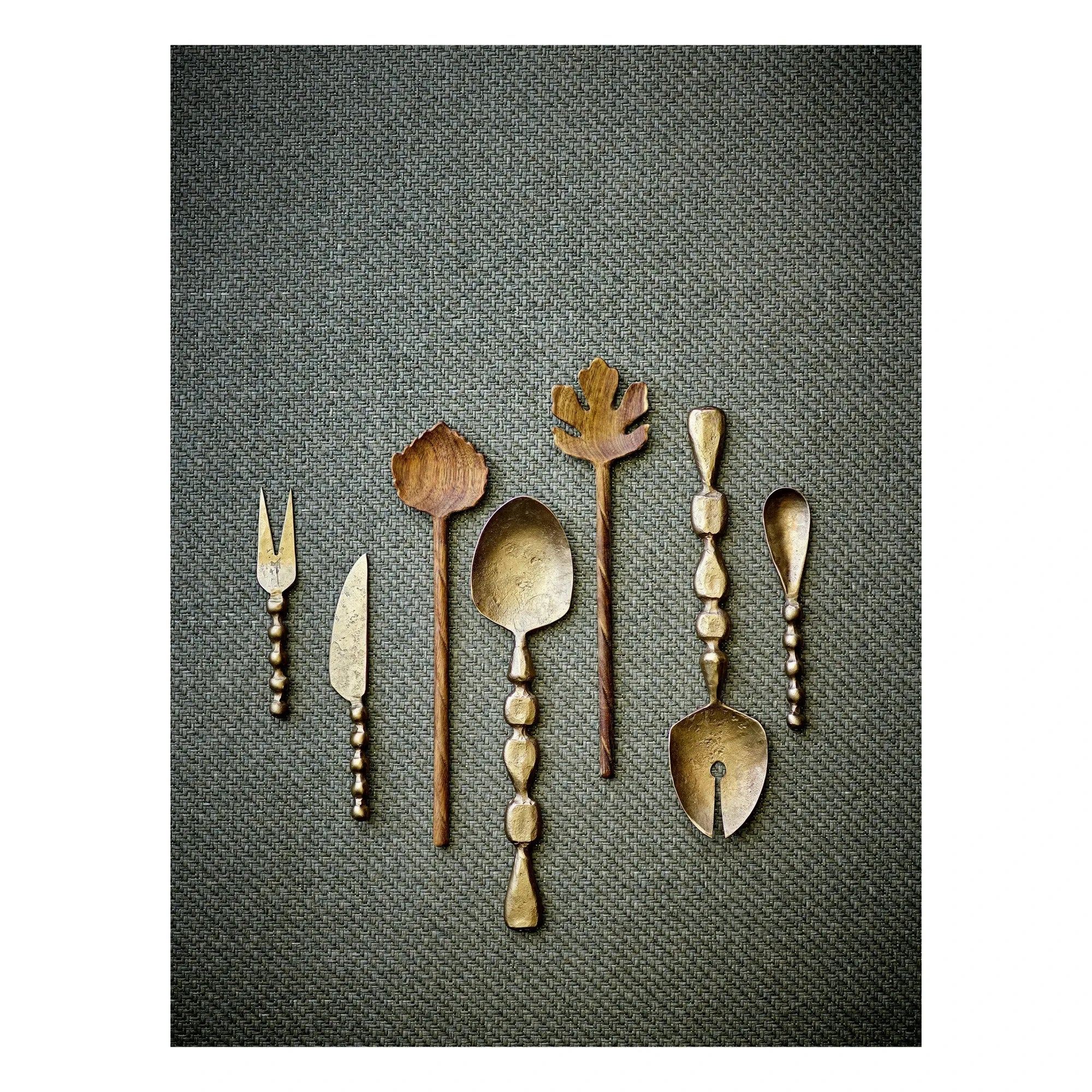 Bloomingville - Haolin peynir takımı - 3'lü Set | Pirinç