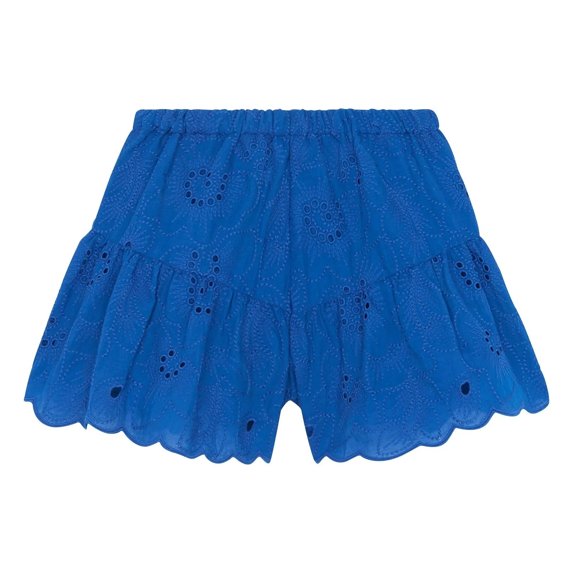 Tartine et Chocolat - Embroidered Flower Shorts | Royal Blue