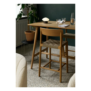& Tradition - Betty TK12 Natural Oak Wicker Bar Stool 65 cm | Oak