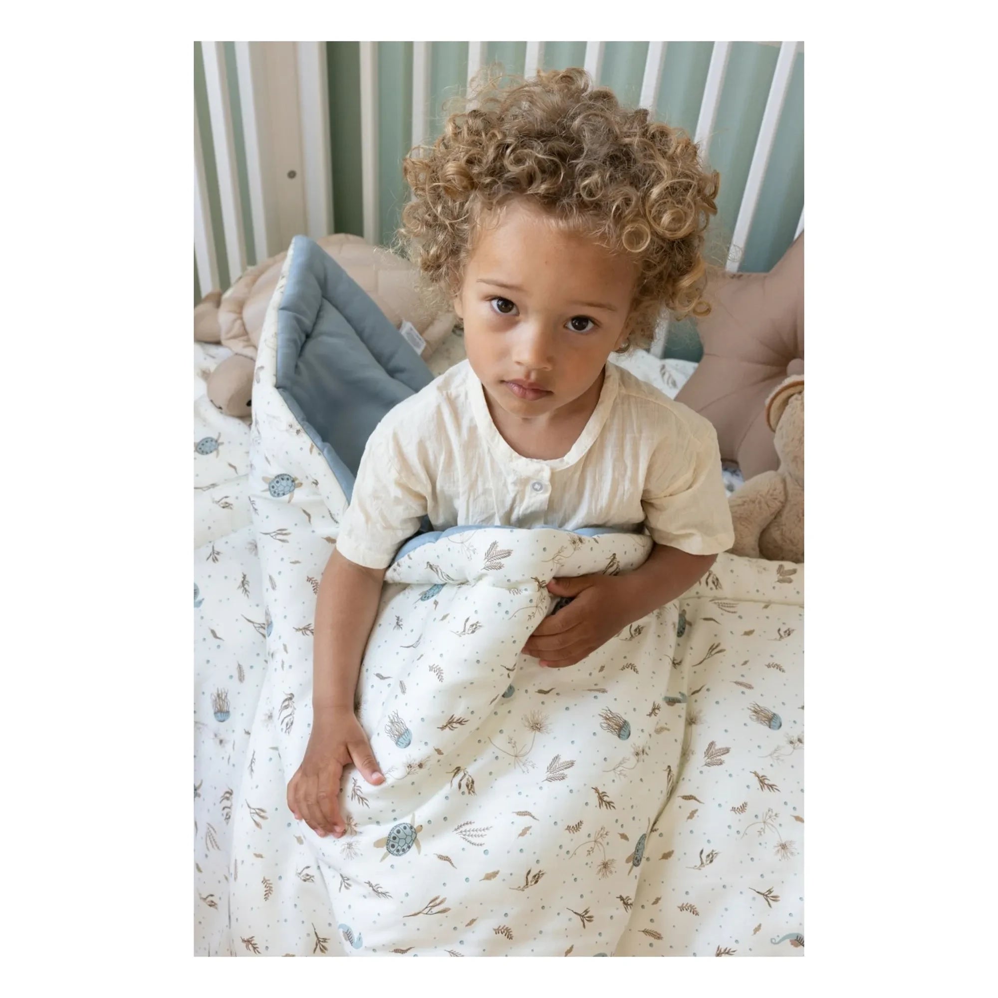 Cam Cam - Sea Garden Blanket | Blue
