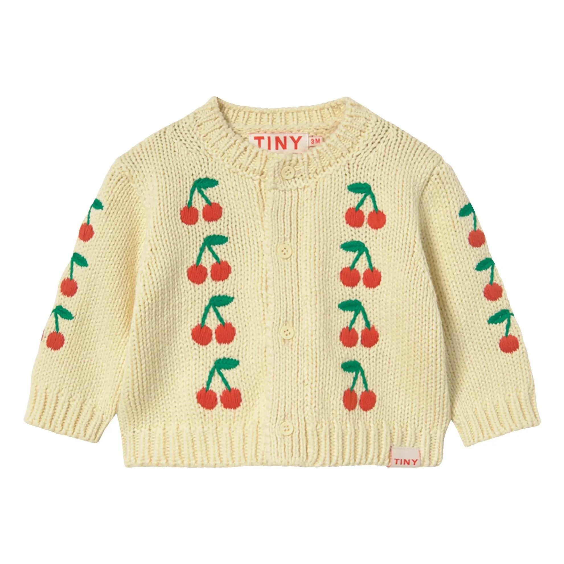 Tinycottons - Cerises Cardigan | Pale Yellow