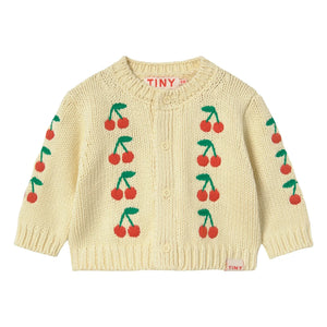 Tinycottons - Cerises Cardigan | Pale Yellow
