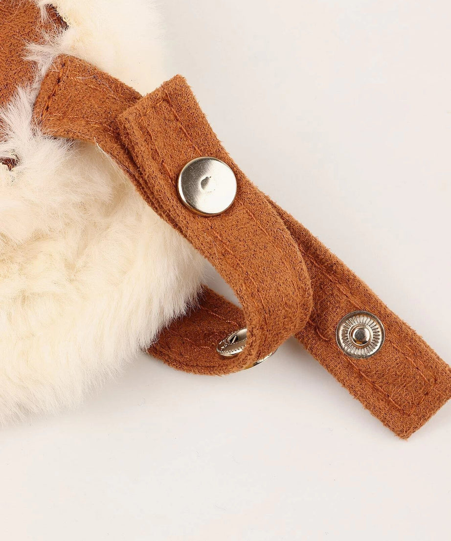 Dinossi - Polar Kürklü Ponponlu Pilot Çocuk Şapkası-Dinossi