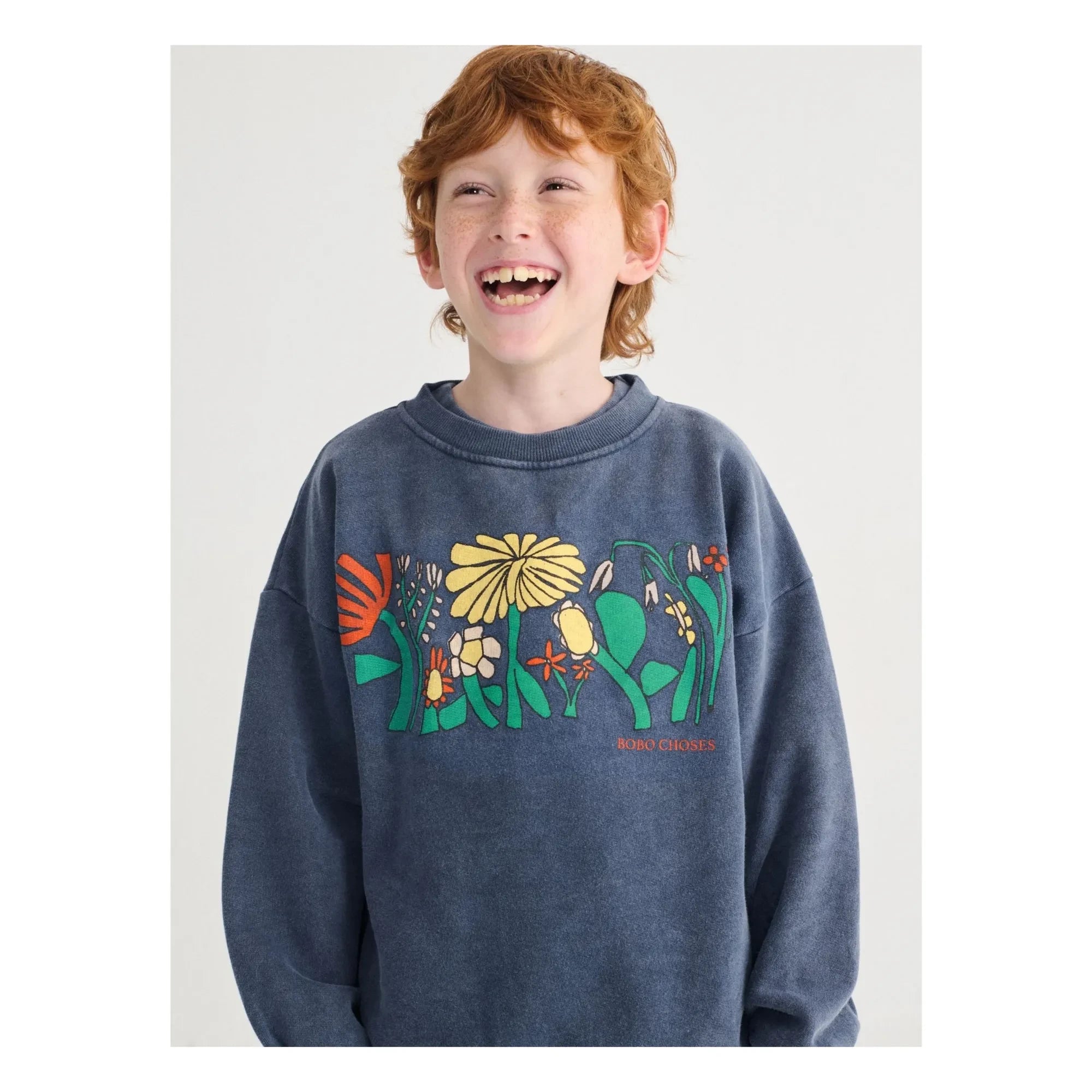 Bobo Choses - Herbalist organik pamuklu sweatshirt | Lacivert