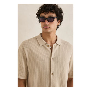 Rhythm - Textured Short Sleeve Shirt | Beige
