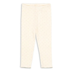 Konges Sløjd - Minnie Hearts Organic Cotton Leggings | Ecru