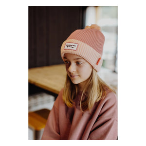 Hello Hossy - Renk Bloklu Organik Pamuk Bere | Pembe
