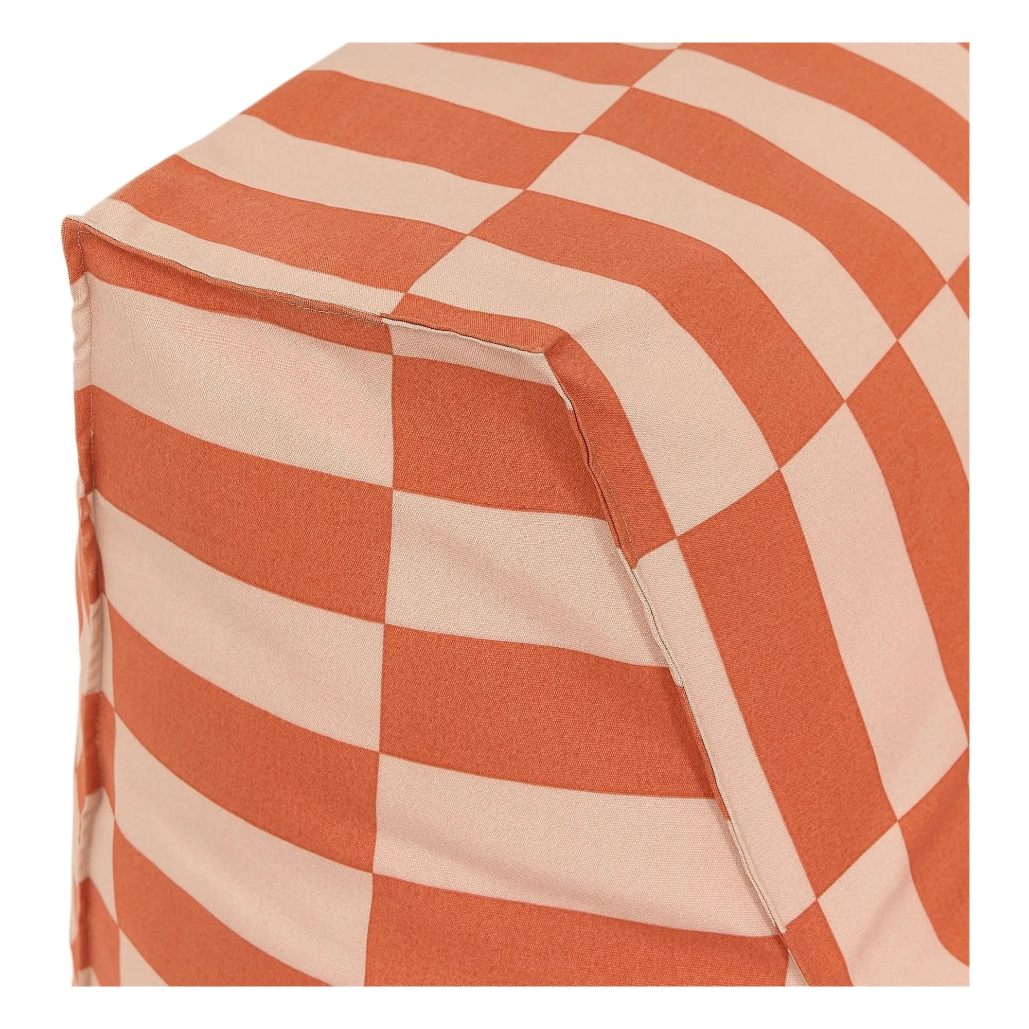 Nobodinoz - Matteo Tiles outdoor long pouf | Orange