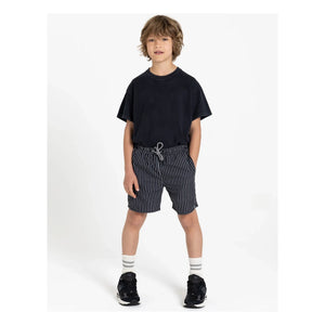 Finger in the Nose - Freeboy Striped Swim Shorts | Black