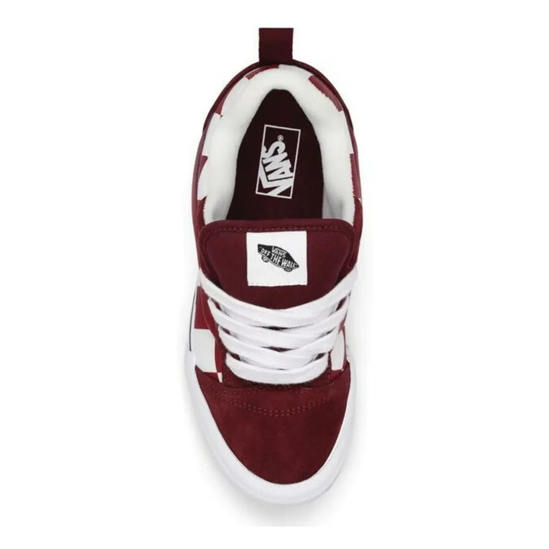 Vans - Knu Skool Two-Tone Lace-Up Sneakers | Burgundy