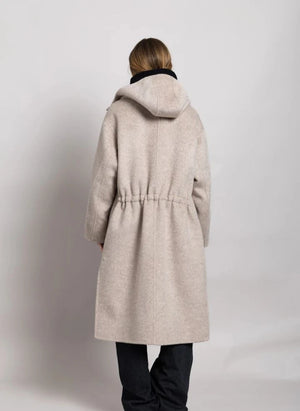 Smallable Woman - Equinoxe Wool Hooded Coat | Pearl grey
