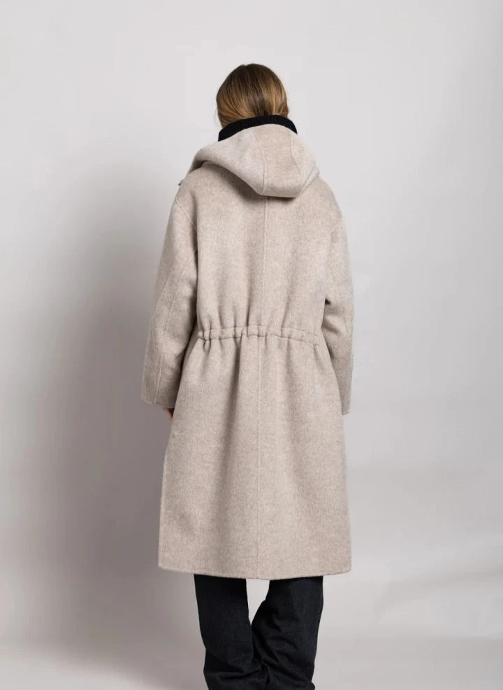 Smallable Woman - Equinoxe Wool Hooded Coat | Pearl grey