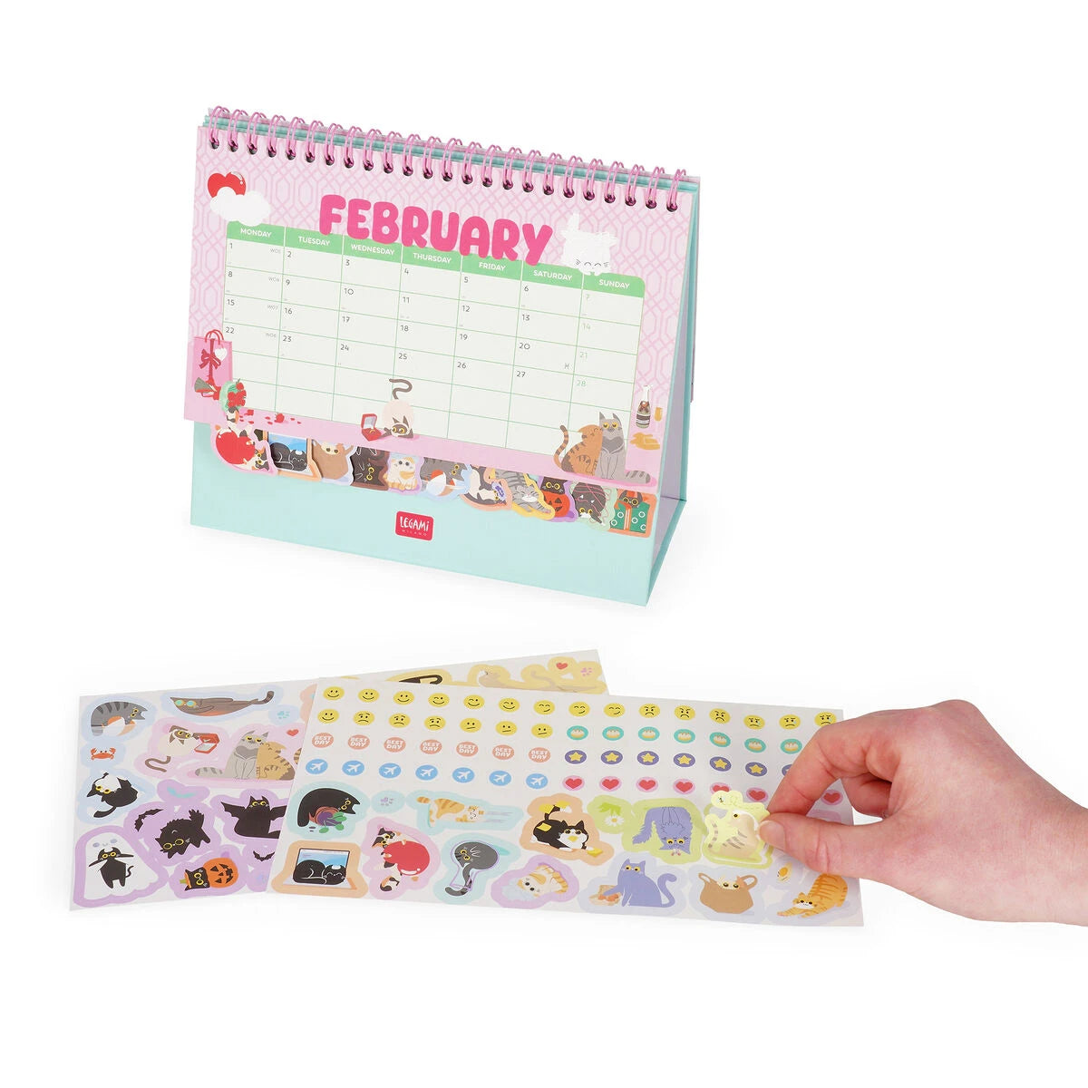 Legami - Desk Calendar with Stickers - 2027