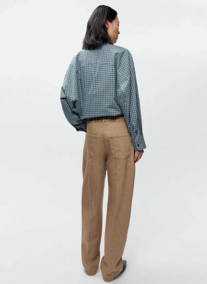 Cordera - Carrot Fit Cotton Trousers | Beige