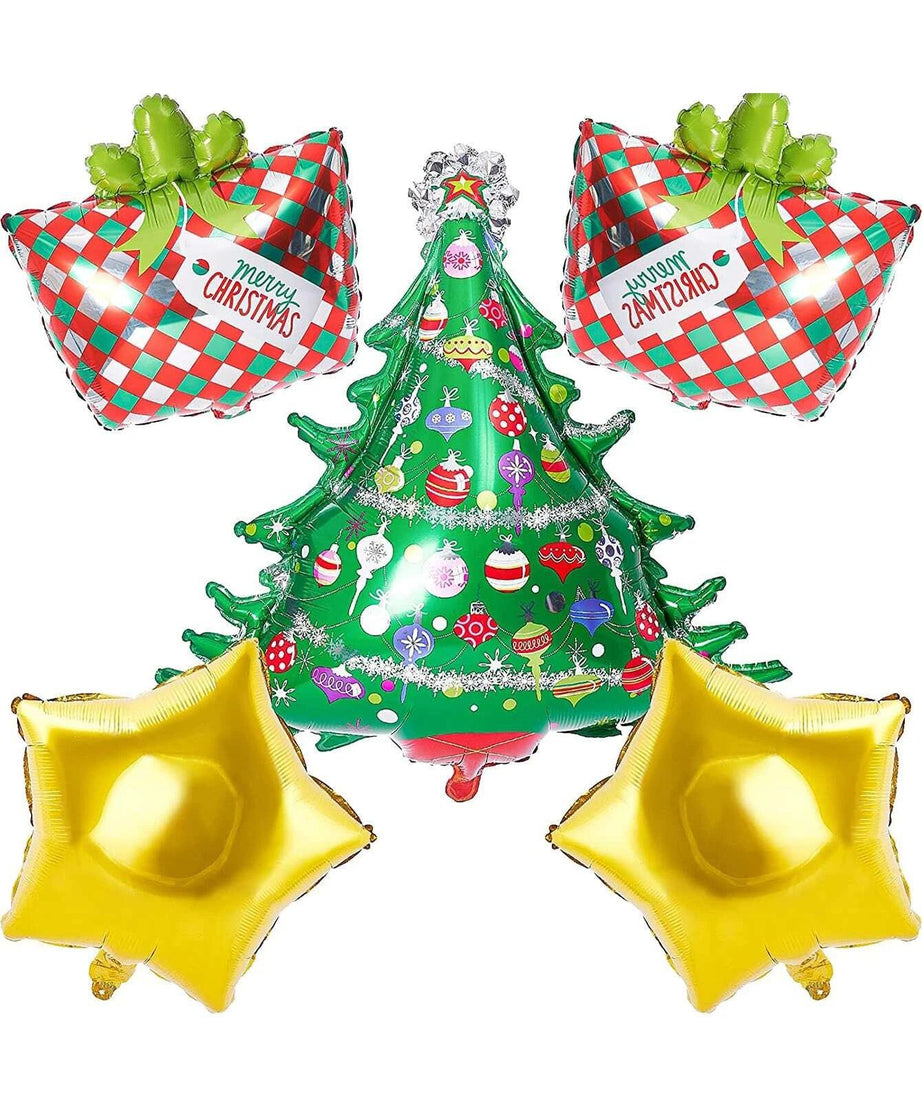 Yılbaşı - Noel Yeni Yıl Dekoratif Balonlar Seti 5 Adet-Dinossi