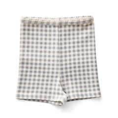 Soor Ploom - Organic Cotton Vichy Shorts | Ice Blue