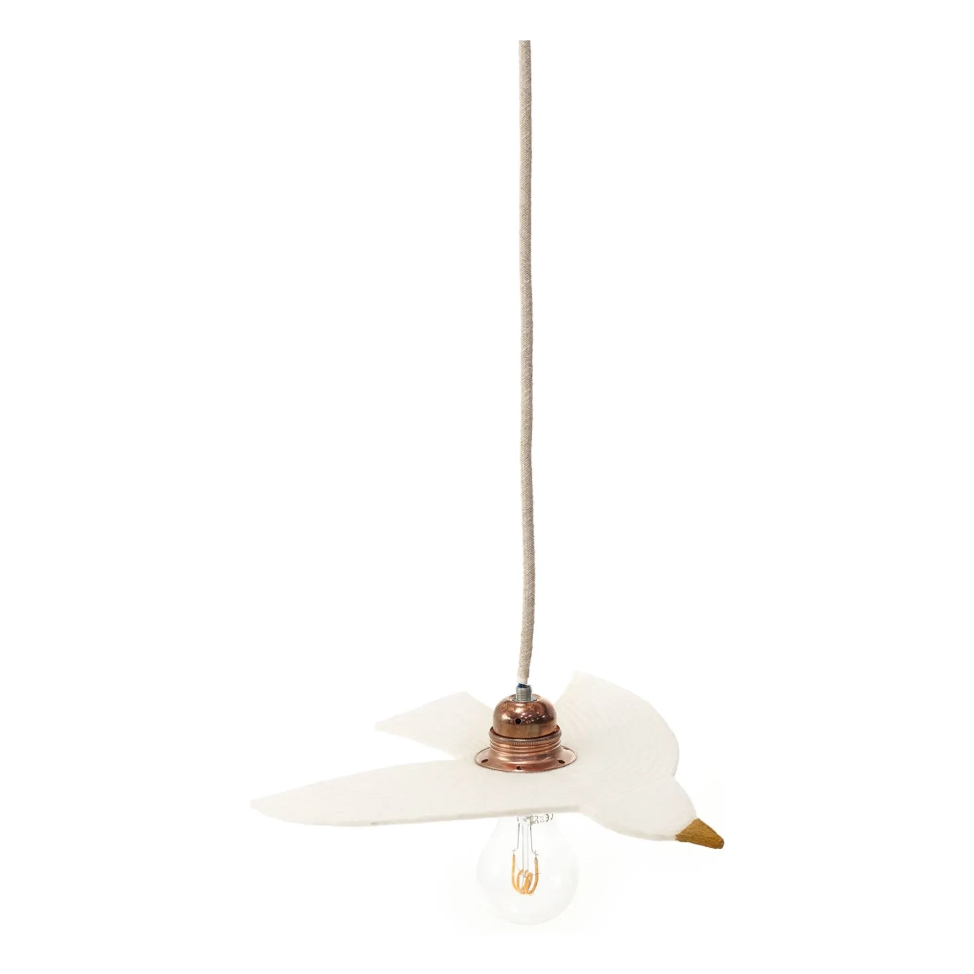 Muskhane - Birdy Felt Pendant Lamp | Ecru