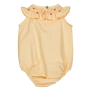 Loir - Marta Vichy Organic Cotton Overalls | Yellow
